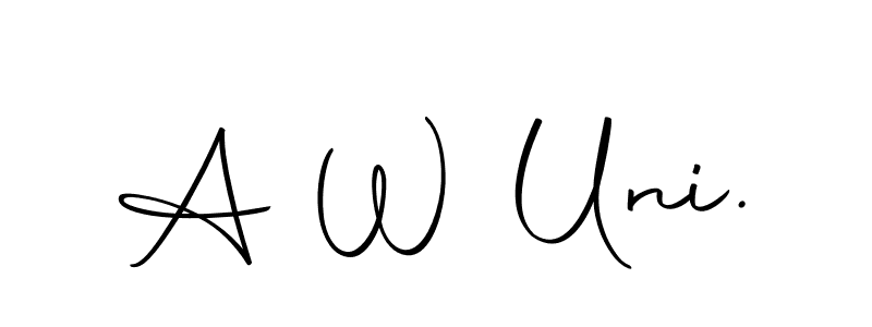 How to Draw A W Uni. signature style? Autography-DOLnW is a latest design signature styles for name A W Uni.. A W Uni. signature style 10 images and pictures png