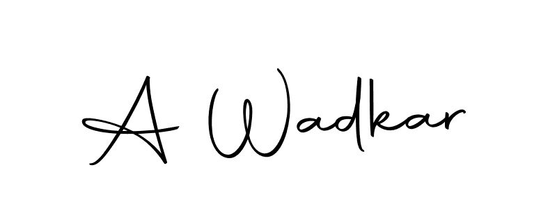 Make a beautiful signature design for name A Wadkar. With this signature (Autography-DOLnW) style, you can create a handwritten signature for free. A Wadkar signature style 10 images and pictures png