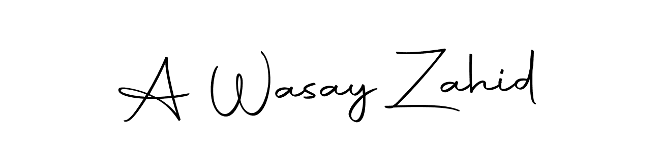 Design your own signature with our free online signature maker. With this signature software, you can create a handwritten (Autography-DOLnW) signature for name A Wasay Zahid. A Wasay Zahid signature style 10 images and pictures png