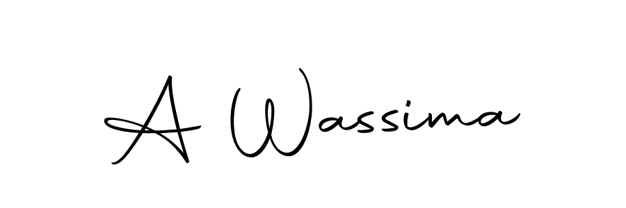 You can use this online signature creator to create a handwritten signature for the name A Wassima. This is the best online autograph maker. A Wassima signature style 10 images and pictures png