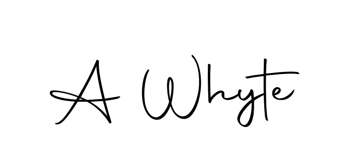 Design your own signature with our free online signature maker. With this signature software, you can create a handwritten (Autography-DOLnW) signature for name A Whyte. A Whyte signature style 10 images and pictures png