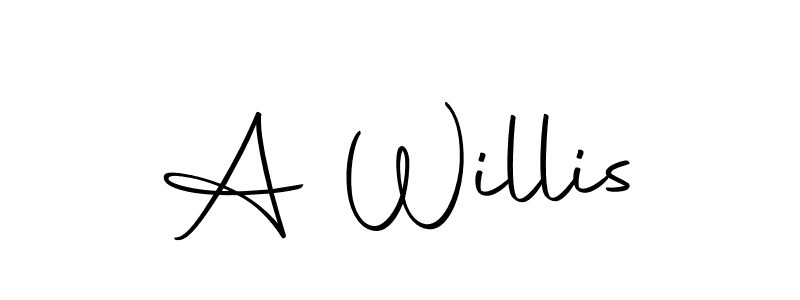 Use a signature maker to create a handwritten signature online. With this signature software, you can design (Autography-DOLnW) your own signature for name A Willis. A Willis signature style 10 images and pictures png