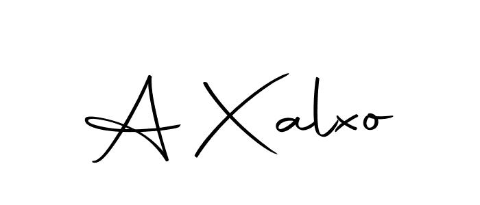 You should practise on your own different ways (Autography-DOLnW) to write your name (A Xalxo) in signature. don't let someone else do it for you. A Xalxo signature style 10 images and pictures png