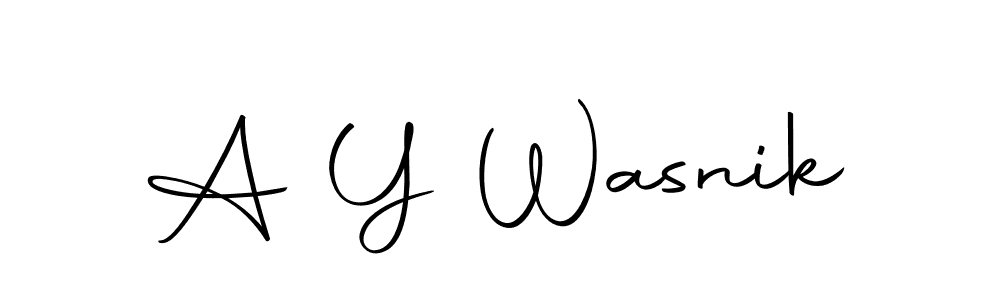 Also we have A Y Wasnik name is the best signature style. Create professional handwritten signature collection using Autography-DOLnW autograph style. A Y Wasnik signature style 10 images and pictures png