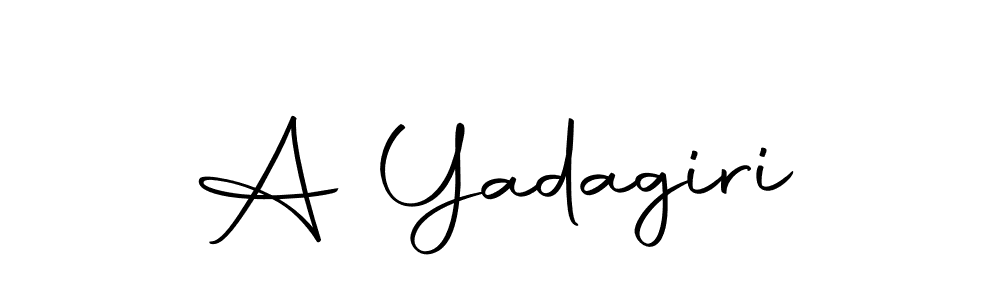 Design your own signature with our free online signature maker. With this signature software, you can create a handwritten (Autography-DOLnW) signature for name A Yadagiri. A Yadagiri signature style 10 images and pictures png