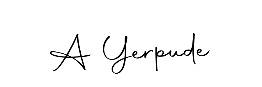 You should practise on your own different ways (Autography-DOLnW) to write your name (A Yerpude) in signature. don't let someone else do it for you. A Yerpude signature style 10 images and pictures png