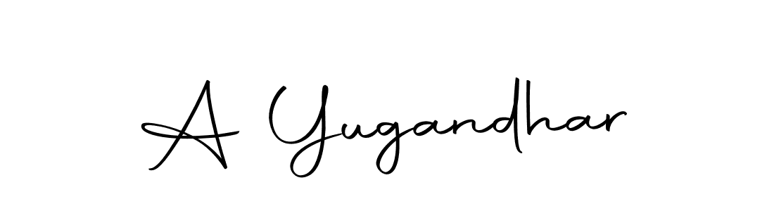 This is the best signature style for the A Yugandhar name. Also you like these signature font (Autography-DOLnW). Mix name signature. A Yugandhar signature style 10 images and pictures png