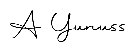 Discover how A Yunuss looks in an executive cursive font (Autography-DOLnW). Perfect for legal documents, invoices, and certificates. A Yunuss signature style 10 images and pictures png