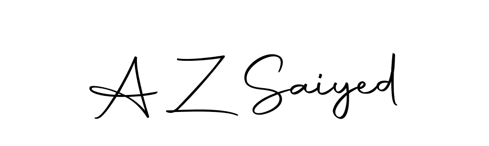 Make a beautiful signature design for name A Z Saiyed. With this signature (Autography-DOLnW) style, you can create a handwritten signature for free. A Z Saiyed signature style 10 images and pictures png