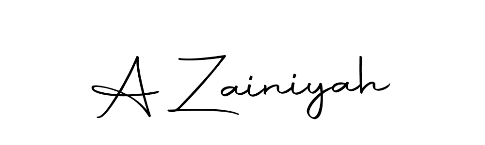 Make a beautiful signature design for name A Zainiyah. Use this online signature maker to create a handwritten signature for free. A Zainiyah signature style 10 images and pictures png