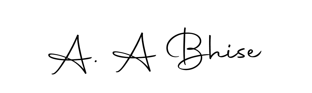 Design your own signature with our free online signature maker. With this signature software, you can create a handwritten (Autography-DOLnW) signature for name A. A Bhise. A. A Bhise signature style 10 images and pictures png