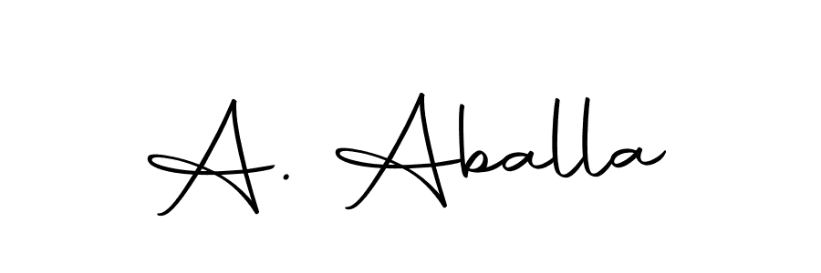 A. Aballa stylish signature style. Best Handwritten Sign (Autography-DOLnW) for my name. Handwritten Signature Collection Ideas for my name A. Aballa. A. Aballa signature style 10 images and pictures png