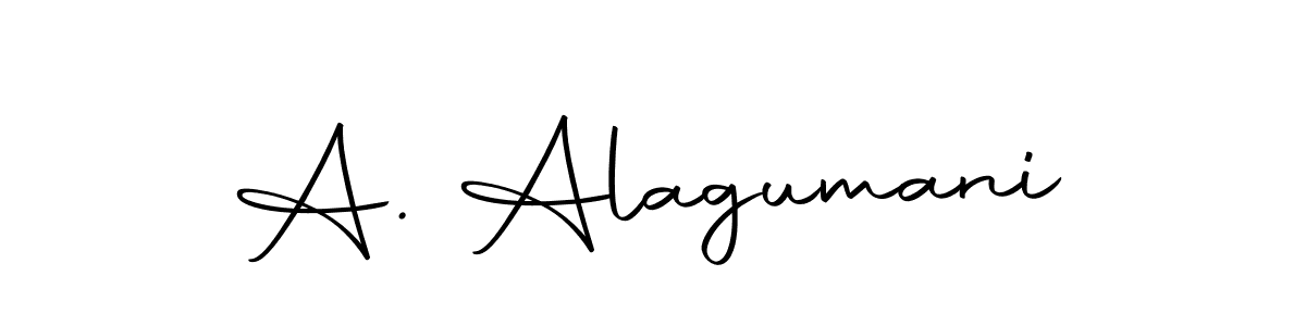 Design your own signature with our free online signature maker. With this signature software, you can create a handwritten (Autography-DOLnW) signature for name A. Alagumani. A. Alagumani signature style 10 images and pictures png