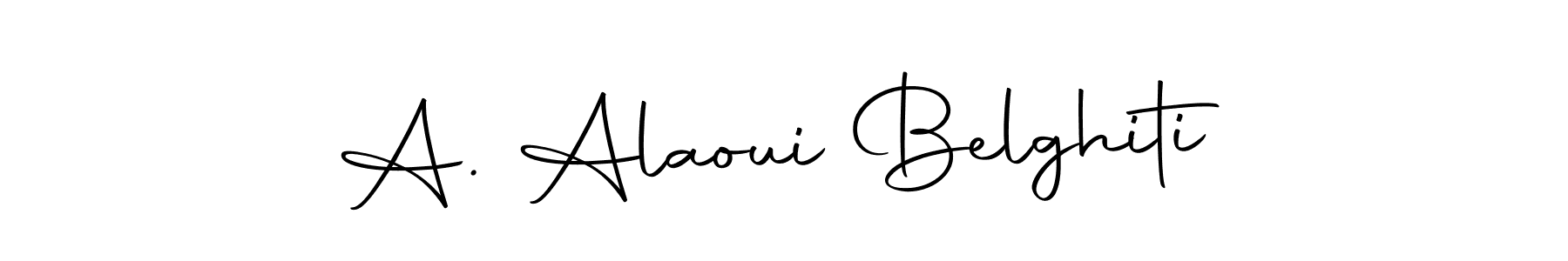 The best way (Autography-DOLnW) to make a short signature is to pick only two or three words in your name. The name A. Alaoui Belghiti include a total of six letters. For converting this name. A. Alaoui Belghiti signature style 10 images and pictures png