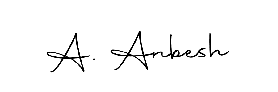 How to make A. Anbesh name signature. Use Autography-DOLnW style for creating short signs online. This is the latest handwritten sign. A. Anbesh signature style 10 images and pictures png