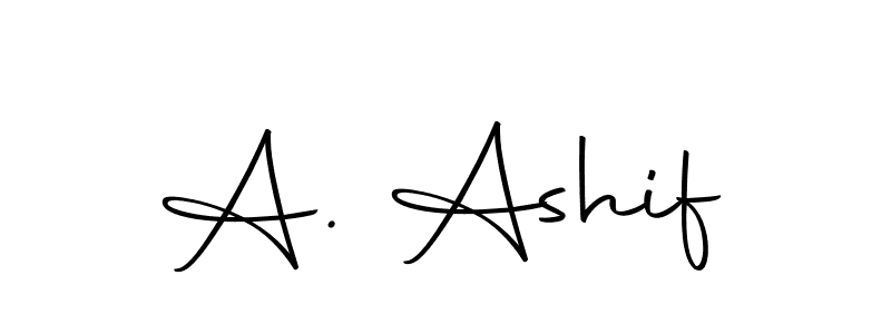 How to make A. Ashif name signature. Use Autography-DOLnW style for creating short signs online. This is the latest handwritten sign. A. Ashif signature style 10 images and pictures png