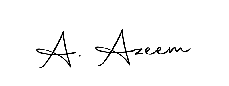 How to make A. Azeem name signature. Use Autography-DOLnW style for creating short signs online. This is the latest handwritten sign. A. Azeem signature style 10 images and pictures png