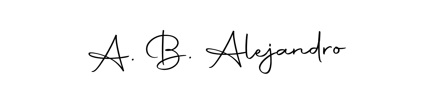 Make a beautiful signature design for name A. B. Alejandro. With this signature (Autography-DOLnW) style, you can create a handwritten signature for free. A. B. Alejandro signature style 10 images and pictures png