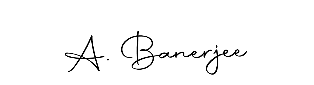 How to make A. Banerjee name signature. Use Autography-DOLnW style for creating short signs online. This is the latest handwritten sign. A. Banerjee signature style 10 images and pictures png