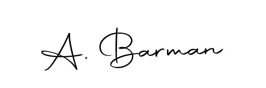 How to make A. Barman name signature. Use Autography-DOLnW style for creating short signs online. This is the latest handwritten sign. A. Barman signature style 10 images and pictures png