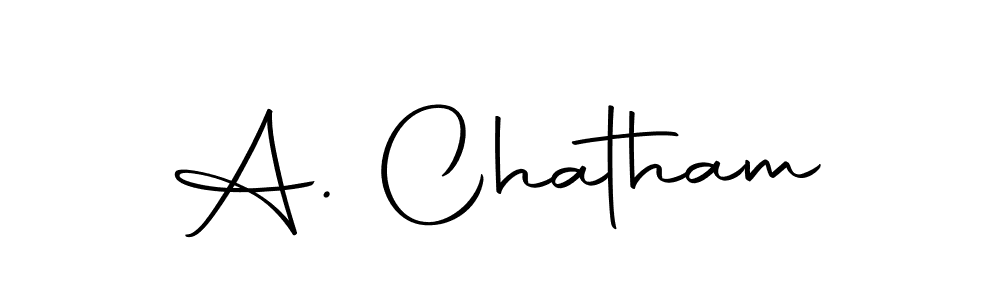 How to make A. Chatham name signature. Use Autography-DOLnW style for creating short signs online. This is the latest handwritten sign. A. Chatham signature style 10 images and pictures png