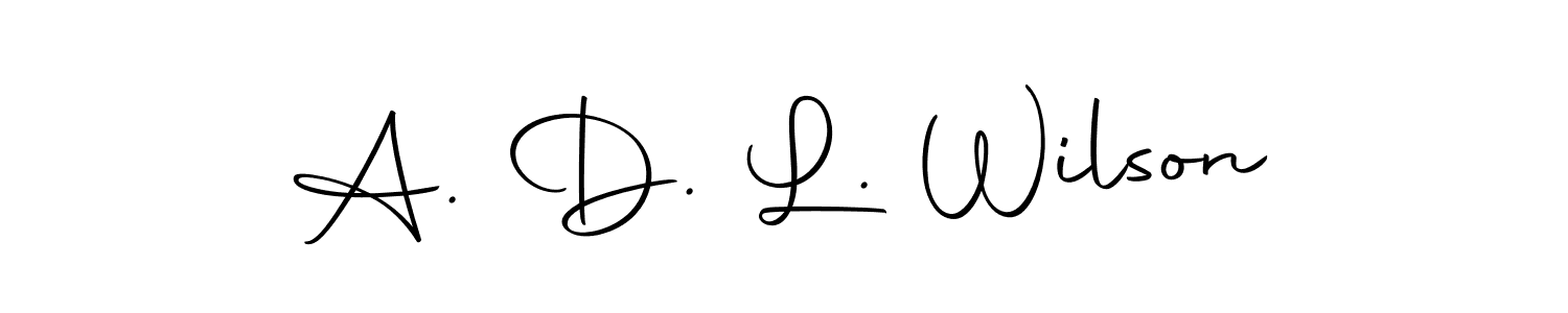Use a signature maker to create a handwritten signature online. With this signature software, you can design (Autography-DOLnW) your own signature for name A. D. L. Wilson. A. D. L. Wilson signature style 10 images and pictures png