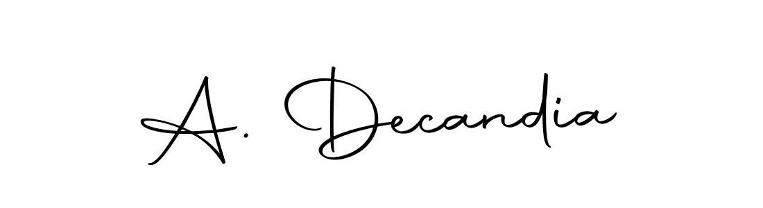 Create a beautiful signature design for name A. Decandia. With this signature (Autography-DOLnW) fonts, you can make a handwritten signature for free. A. Decandia signature style 10 images and pictures png