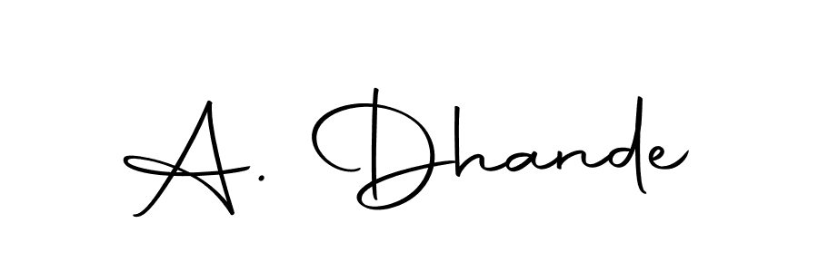 How to Draw A. Dhande signature style? Autography-DOLnW is a latest design signature styles for name A. Dhande. A. Dhande signature style 10 images and pictures png