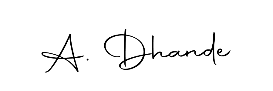 Make a beautiful signature design for name A. Dhande. Use this online signature maker to create a handwritten signature for free. A. Dhande signature style 10 images and pictures png
