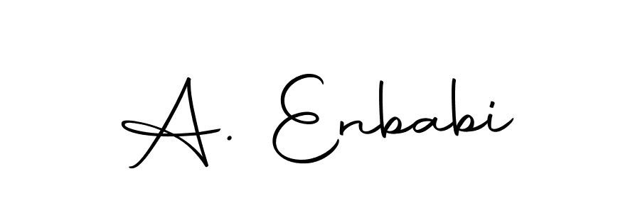 Similarly Autography-DOLnW is the best handwritten signature design. Signature creator online .You can use it as an online autograph creator for name A. Enbabi. A. Enbabi signature style 10 images and pictures png