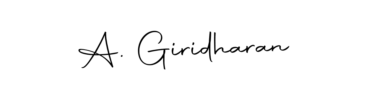 Make a beautiful signature design for name A. Giridharan. With this signature (Autography-DOLnW) style, you can create a handwritten signature for free. A. Giridharan signature style 10 images and pictures png