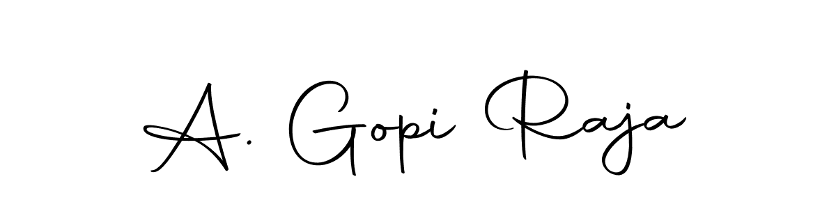 How to make A. Gopi Raja name signature. Use Autography-DOLnW style for creating short signs online. This is the latest handwritten sign. A. Gopi Raja signature style 10 images and pictures png