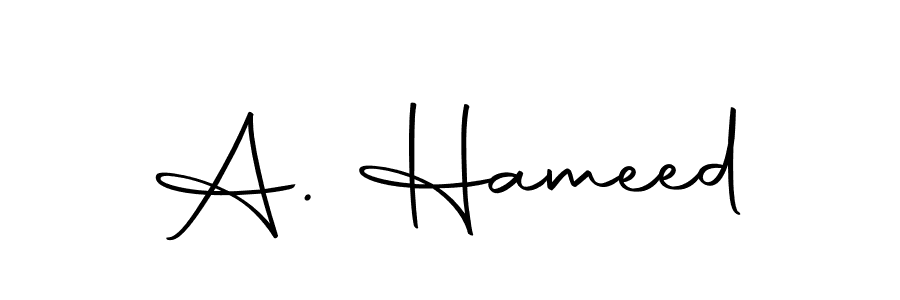 How to make A. Hameed name signature. Use Autography-DOLnW style for creating short signs online. This is the latest handwritten sign. A. Hameed signature style 10 images and pictures png