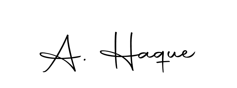 Use a signature maker to create a handwritten signature online. With this signature software, you can design (Autography-DOLnW) your own signature for name A. Haque. A. Haque signature style 10 images and pictures png
