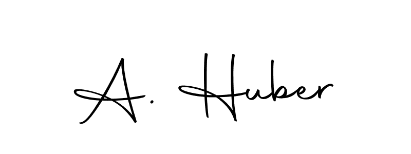 How to make A. Huber name signature. Use Autography-DOLnW style for creating short signs online. This is the latest handwritten sign. A. Huber signature style 10 images and pictures png