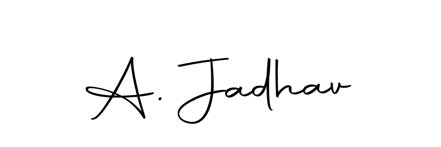 Similarly Autography-DOLnW is the best handwritten signature design. Signature creator online .You can use it as an online autograph creator for name A. Jadhav. A. Jadhav signature style 10 images and pictures png