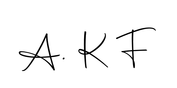 Similarly Autography-DOLnW is the best handwritten signature design. Signature creator online .You can use it as an online autograph creator for name A. K F. A. K F signature style 10 images and pictures png