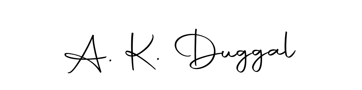 Create a beautiful signature design for name A. K. Duggal. With this signature (Autography-DOLnW) fonts, you can make a handwritten signature for free. A. K. Duggal signature style 10 images and pictures png