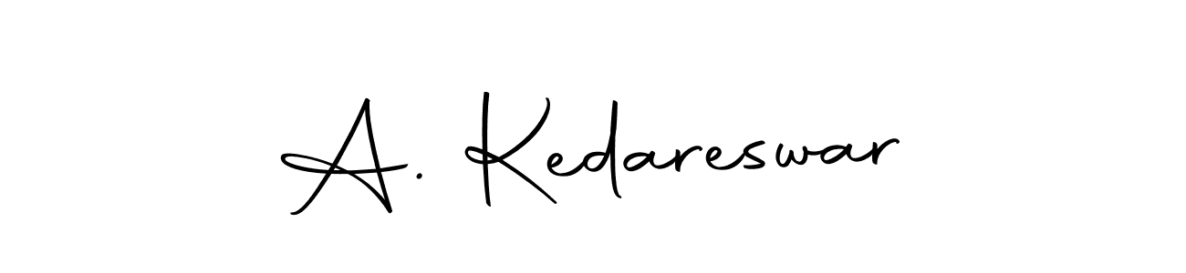 How to make A. Kedareswar name signature. Use Autography-DOLnW style for creating short signs online. This is the latest handwritten sign. A. Kedareswar signature style 10 images and pictures png