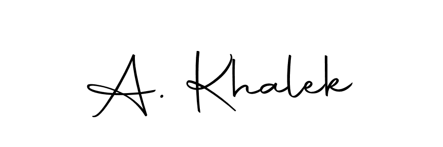 if you are searching for the best signature style for your name A. Khalek. so please give up your signature search. here we have designed multiple signature styles  using Autography-DOLnW. A. Khalek signature style 10 images and pictures png