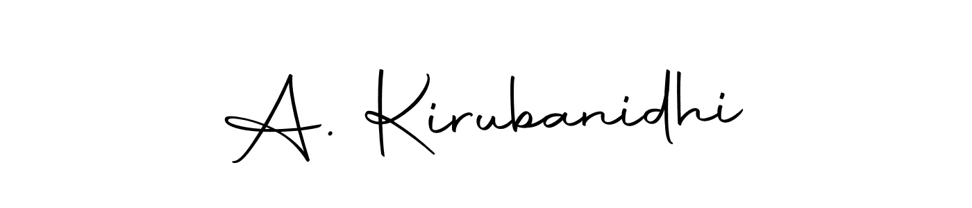 if you are searching for the best signature style for your name A. Kirubanidhi. so please give up your signature search. here we have designed multiple signature styles  using Autography-DOLnW. A. Kirubanidhi signature style 10 images and pictures png