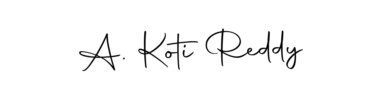 How to make A. Koti Reddy name signature. Use Autography-DOLnW style for creating short signs online. This is the latest handwritten sign. A. Koti Reddy signature style 10 images and pictures png
