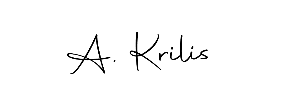 Create a beautiful signature design for name A. Krilis. With this signature (Autography-DOLnW) fonts, you can make a handwritten signature for free. A. Krilis signature style 10 images and pictures png