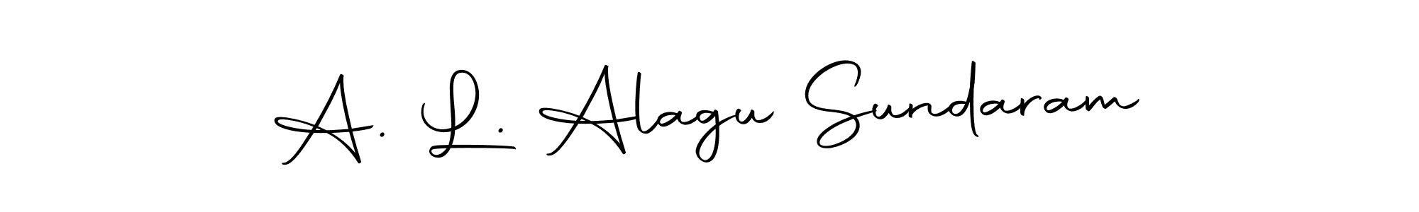 You should practise on your own different ways (Autography-DOLnW) to write your name (A. L. Alagu Sundaram) in signature. don't let someone else do it for you. A. L. Alagu Sundaram signature style 10 images and pictures png