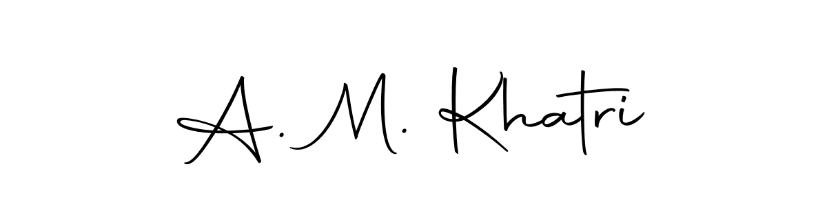 Use a signature maker to create a handwritten signature online. With this signature software, you can design (Autography-DOLnW) your own signature for name A. M. Khatri. A. M. Khatri signature style 10 images and pictures png