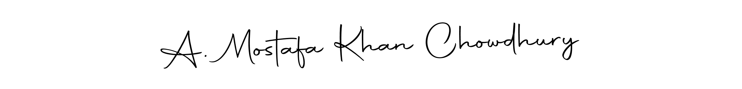 if you are searching for the best signature style for your name A. Mostafa Khan Chowdhury. so please give up your signature search. here we have designed multiple signature styles  using Autography-DOLnW. A. Mostafa Khan Chowdhury signature style 10 images and pictures png