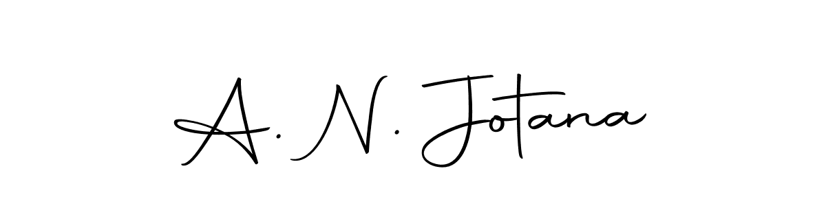 How to make A. N. Jotana name signature. Use Autography-DOLnW style for creating short signs online. This is the latest handwritten sign. A. N. Jotana signature style 10 images and pictures png