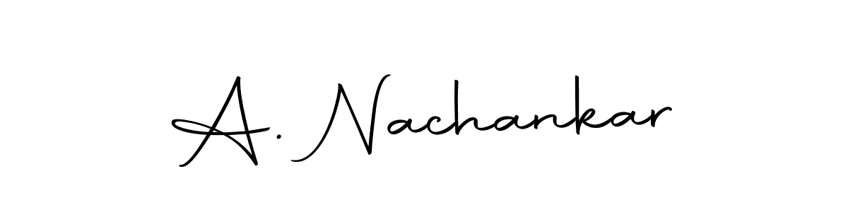 Use a signature maker to create a handwritten signature online. With this signature software, you can design (Autography-DOLnW) your own signature for name A. Nachankar. A. Nachankar signature style 10 images and pictures png