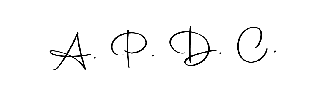 Create a beautiful signature design for name A. P. D. C.. With this signature (Autography-DOLnW) fonts, you can make a handwritten signature for free. A. P. D. C. signature style 10 images and pictures png