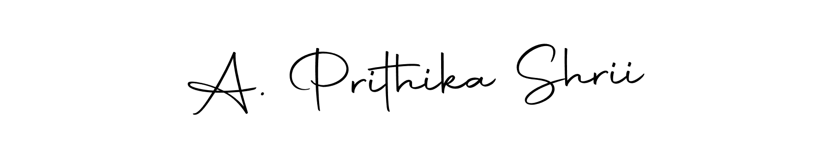How to make A. Prithika Shrii name signature. Use Autography-DOLnW style for creating short signs online. This is the latest handwritten sign. A. Prithika Shrii signature style 10 images and pictures png